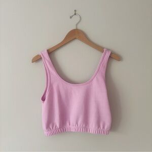 Le Lis Pink Sleeveless Crop Tank Top